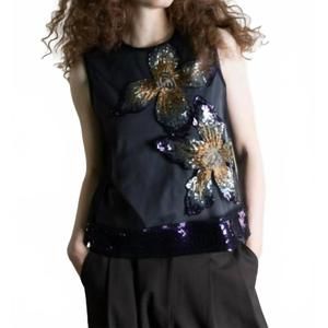 NEW PSOPHIA applique tank top in berry